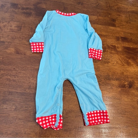 Blue and Red Train-Themed Kids One Piece size 24 months - Picture 2 of 5